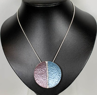 Purple And Blue Disc Necklace