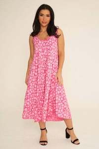 Daisy Print Sleeveless Dress