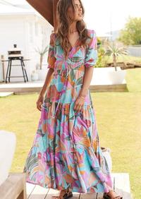 Jaase Tessa Maxi Dress in Kiawah Print